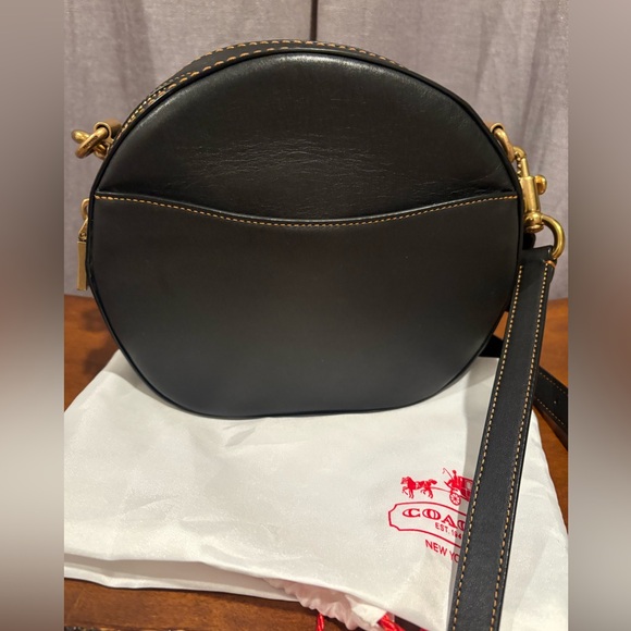 Coach Black Leather Canteen Bag